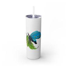 Load image into Gallery viewer, BUTTERFLY BLUES - Skinny Tumbler with Straw