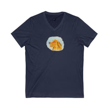 Load image into Gallery viewer, GOLDEN FAN - Women's V-Neck T-Shirt