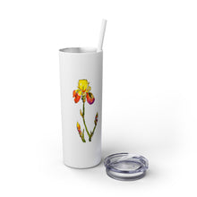 Load image into Gallery viewer, YELLOW IRIS - Skinny Tumbler with Straw