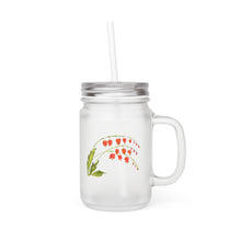Load image into Gallery viewer, BLEEDING HEARTS - Mason Jar with Straw