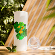 Load image into Gallery viewer, NASTURTIUMS - Skinny Tumbler with Straw