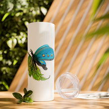 Load image into Gallery viewer, BUTTERFLY BLUES - Skinny Tumbler with Straw