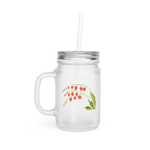 Load image into Gallery viewer, BLEEDING HEARTS - Mason Jar with Straw
