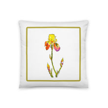 Load image into Gallery viewer, YELLOW IRIS - Floral Iris Pillow