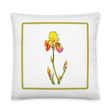 Load image into Gallery viewer, YELLOW IRIS - Floral Iris Pillow