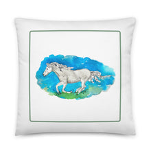 Load image into Gallery viewer, OUT OF THE BLUE - Horse Running Pillow
