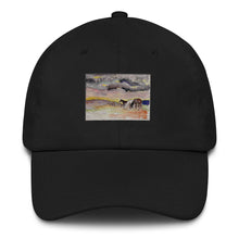 Load image into Gallery viewer, WAITING OUT THE STORM - Three Horses Under Clouds Hat