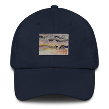 Load image into Gallery viewer, WAITING OUT THE STORM - Three Horses Under Clouds Hat