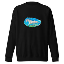 Load image into Gallery viewer, OUT OF THE BLUE - Unisex Horse Running Sweatshirt