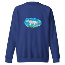 Load image into Gallery viewer, OUT OF THE BLUE - Unisex Horse Running Sweatshirt