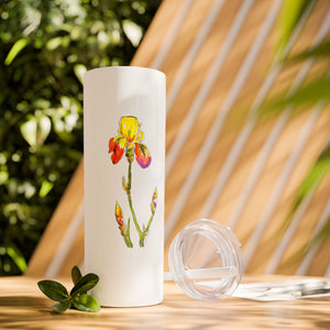 YELLOW IRIS - Skinny Tumbler with Straw