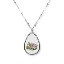 Load image into Gallery viewer, BOUQUET TO GO - Oval Necklace - Silver Pendant
