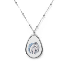 Load image into Gallery viewer, UNICORN - Oval Necklace - Silver Pendant
