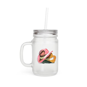 TWO HATS - Mason Jar with Straw