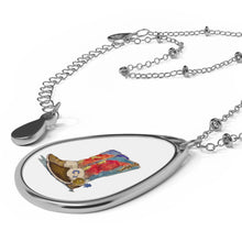 Load image into Gallery viewer, MY BEST BOOTS - Oval Necklace - Silver Pendant
