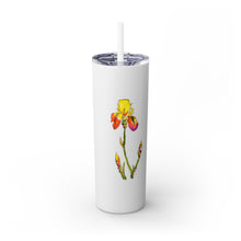 Load image into Gallery viewer, YELLOW IRIS - Skinny Tumbler with Straw
