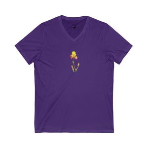 YELLOW IRIS - Women's V-Neck T-Shirt