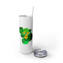 Load image into Gallery viewer, NASTURTIUMS - Skinny Tumbler with Straw
