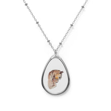 Load image into Gallery viewer, SHY GIRL - Oval Necklace - Silver Pendant
