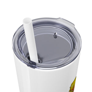 YELLOW IRIS - Skinny Tumbler with Straw