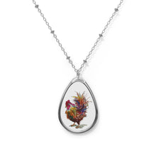 Load image into Gallery viewer, ROOSTER ROYALTY - Oval Necklace - Silver Pendant

