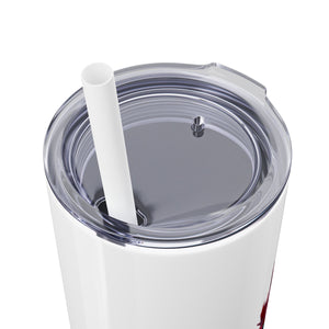 PURPLE THISTLE - Skinny Tumbler with Straw