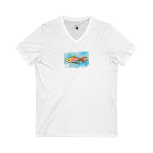 GONE FISHING - Women's V-Neck T-Shirt