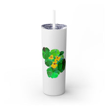 Load image into Gallery viewer, NASTURTIUMS - Skinny Tumbler with Straw
