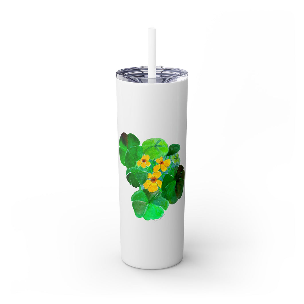 NASTURTIUMS - Skinny Tumbler with Straw