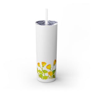 SYMPHONY IN YELLOW - Skinny Tumbler with Straw