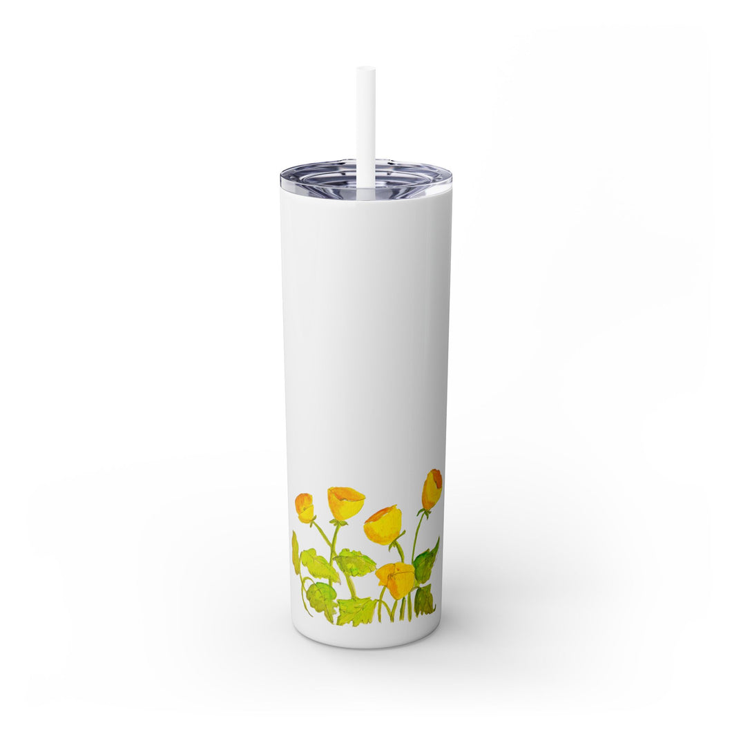 SYMPHONY IN YELLOW - Skinny Tumbler with Straw