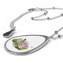 Load image into Gallery viewer, BOUQUET TO GO - Oval Necklace - Silver Pendant
