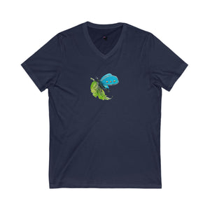 BUTTERFLY BLUES - Women's V-Neck T-Shirt