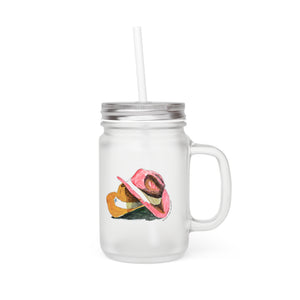 TWO HATS - Mason Jar with Straw