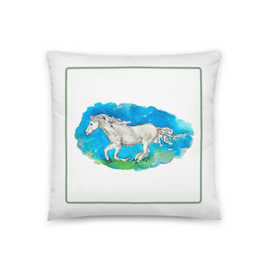 OUT OF THE BLUE - Horse Running Pillow