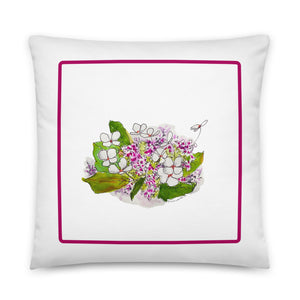 BOUQUET TO GO - Pink and White Floral Pillow