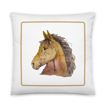 Load image into Gallery viewer, BUCKSKIN BEAUTY - Brown Horse Pillow
