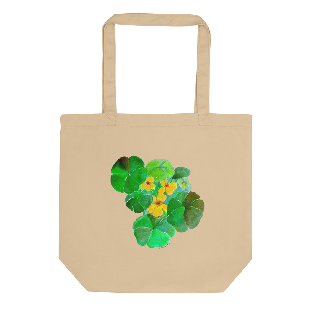 NASTURTIUMS - Yellow and Green Floral Eco Tote Bag