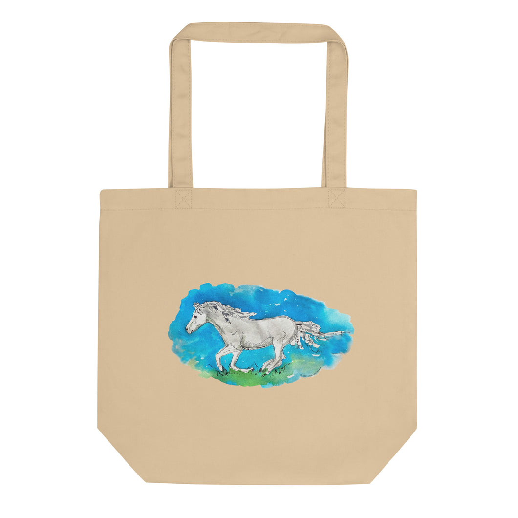OUT OF THE BLUE - Horse Running Eco Tote Bag