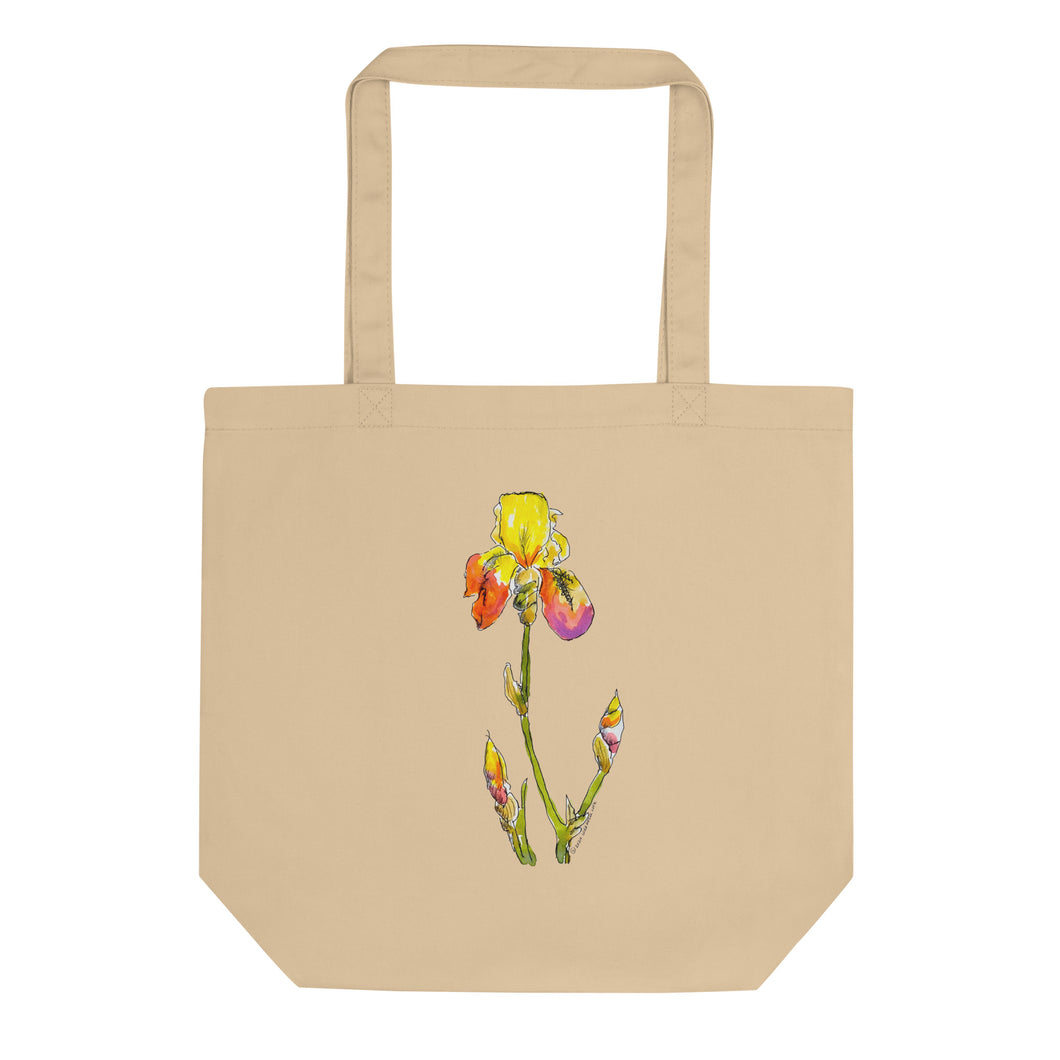 YELLOW IRIS - Floral Iris Eco Tote Bag