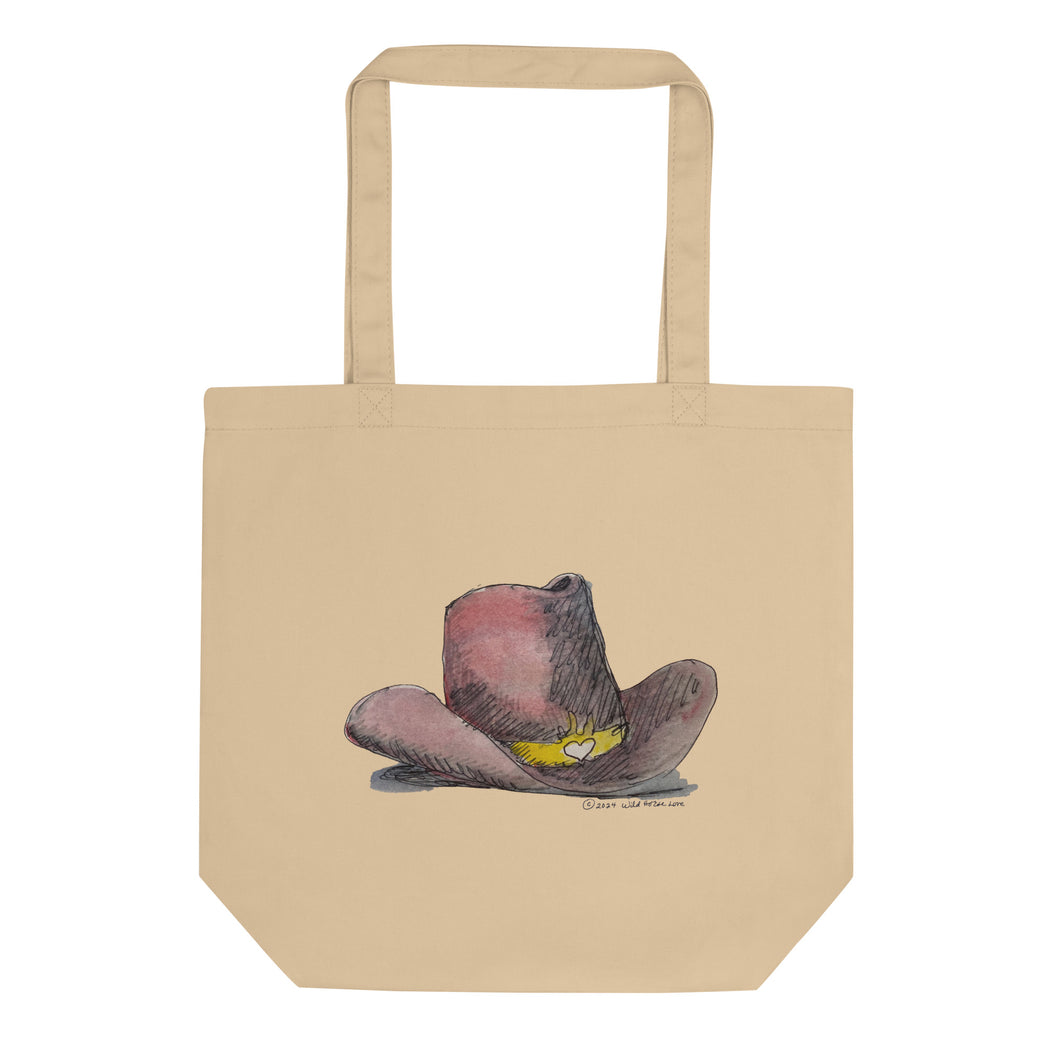 HEART HAT - Cowboy Hat Eco Tote Bag