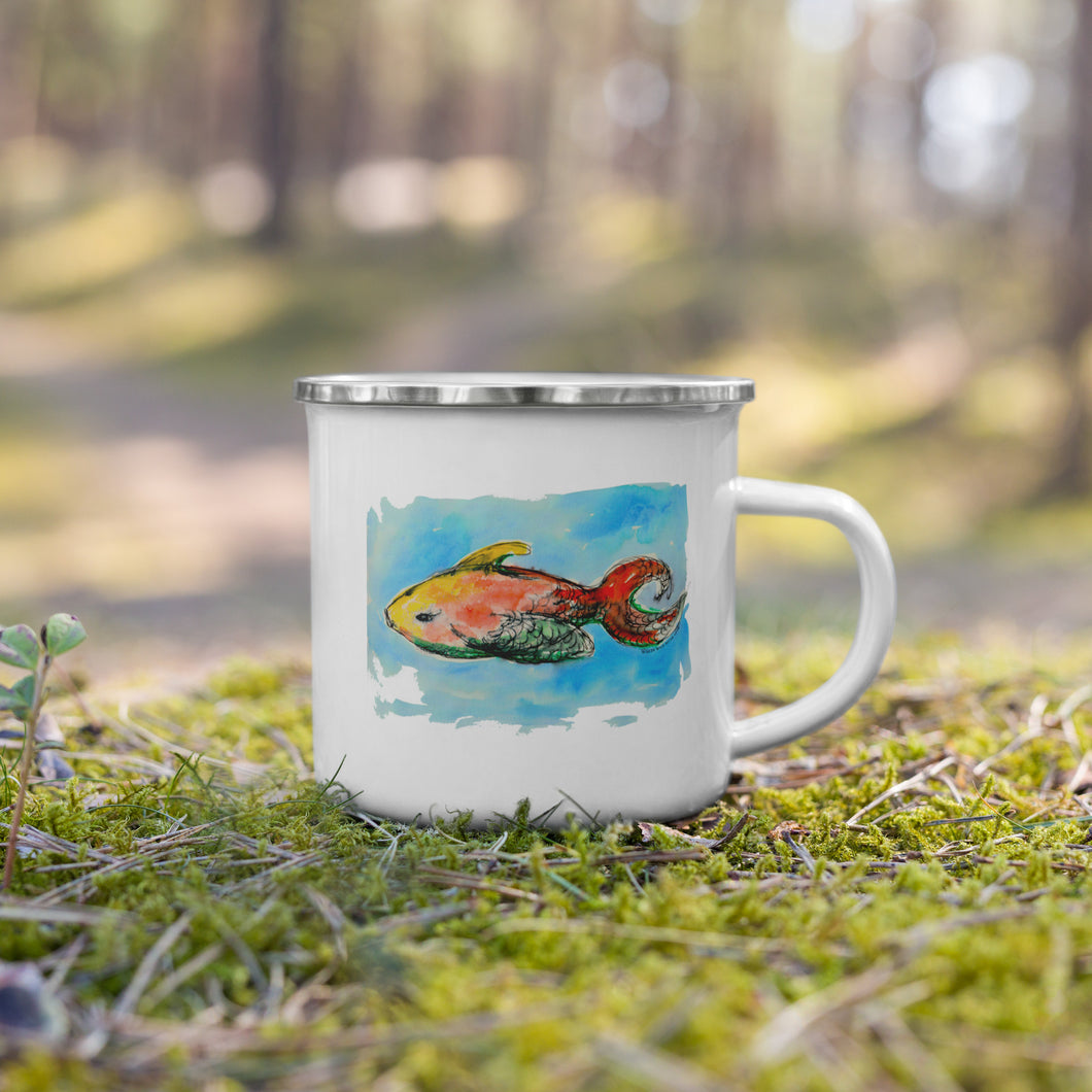 GONE FISHING - Fish Enamel Mug