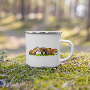 FOAL AND MOTHER - Horses Enamel Mug