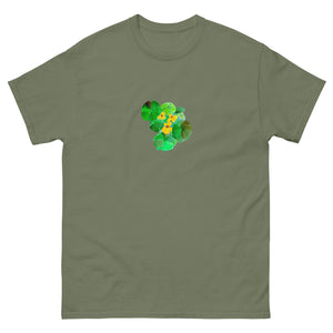 NASTURTIUMS - Men's Yellow and Green Floral T-Shirt
