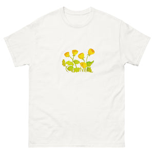 SYMPHONY IN YELLOW - Men's Yellow and Gold Floral T-Shirt