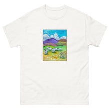 Load image into Gallery viewer, BLUE SKY DAY - Men&#39;s Landscape with Sheep T-Shirt
