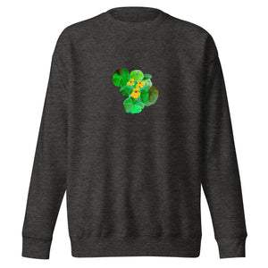 NASTURTIUMS - Unisex Yellow and Green Floral Sweatshirt