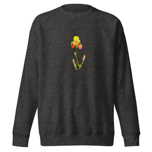 YELLOW IRIS - Unisex Floral Iris Sweatshirt