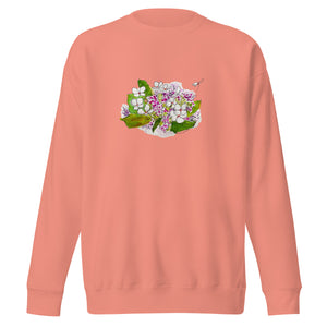 BOUQUET TO GO - Unisex Pink and White Floral Sweatshirt