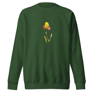 YELLOW IRIS - Unisex Floral Iris Sweatshirt